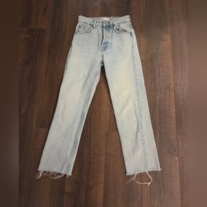 Zara Light Blue Straight Leg Jeans